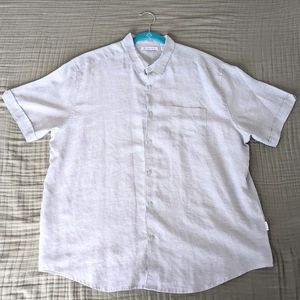 Cubavera Men's One Chest Pocket Short Sleeve Polo Shirt Sage Green - XXL